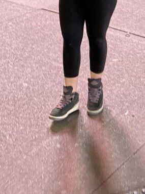 Jordan Black and Gray High-Top Sneakers